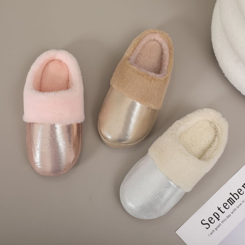Erkekler ve Kadınlar İçin Peluş Suni Kürk Terlikler - Yumuşak Tabanlı, Sıcak ve Rahat, Yumuşak Tabanlı, Rahat, Kaymaz Kışlık Ev Ayakkabıları_voghion.com