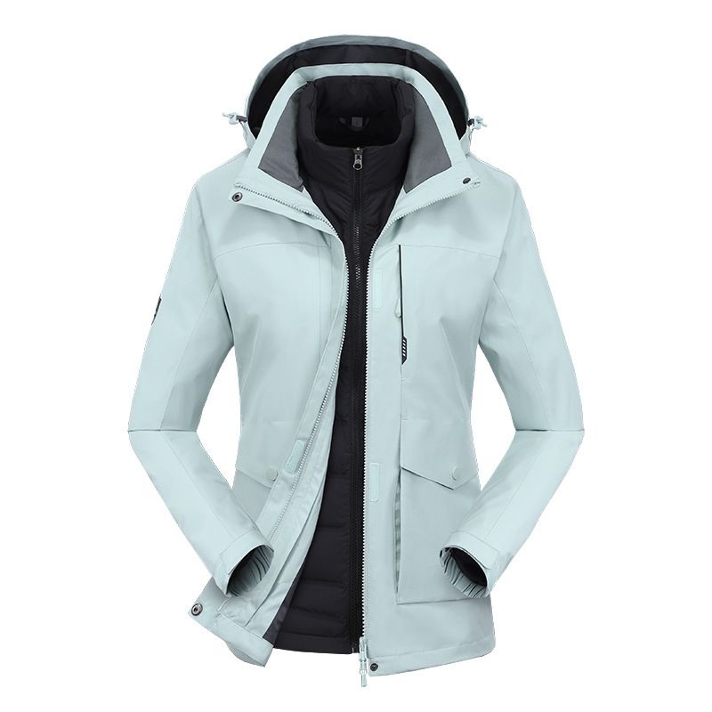 Piumino staccabile 3 in 1 con fodera interna, marchio alla moda per l'outdoor, impermeabile e antivento, cappotto autunnale e invernale, YK_voghion.com