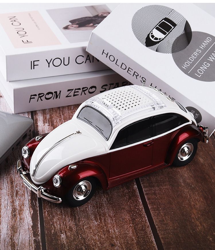 Altoparlante Bluetooth retrò a forma di auto stereo wireless HIFI Soundbox Supporto scheda TF Unità USB Radio FM Classico_voghion.com