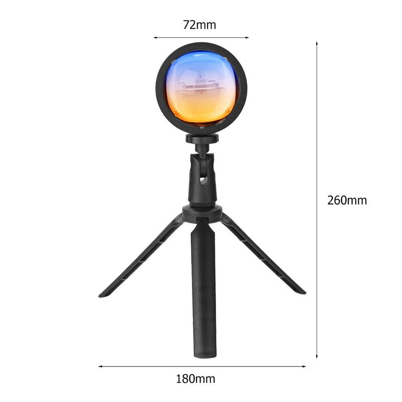 Lampă de apus USB, zori de zi, proiector de atmosferă, lumină de noapte pentru living, dormitor, decor pentru bar, fotografie de fundal_voghion.com