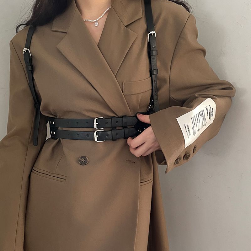 Punk Haruku Hosenträgergürtel für Frauen, Camisole-Gürtel, Oberbekleidung im funktionalen Stil, Hosenträgerweste_voghion.com