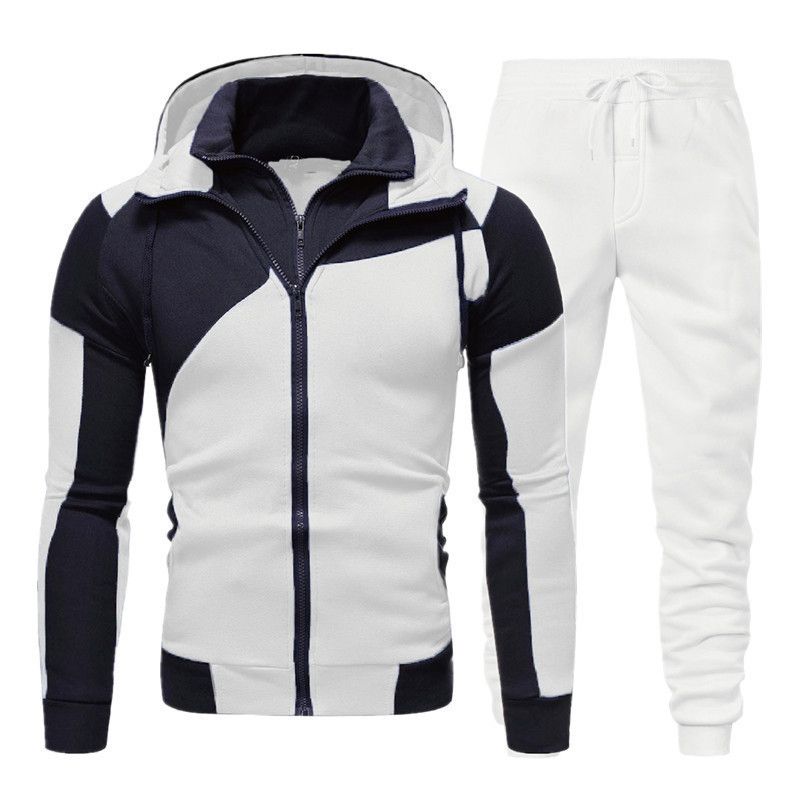 Pantaloni sportivi autunnali e invernali da uomo, casual, a maniche lunghe, due pezzi, con cappuccio, sportivi, esplosivi, da uomo_voghion.com