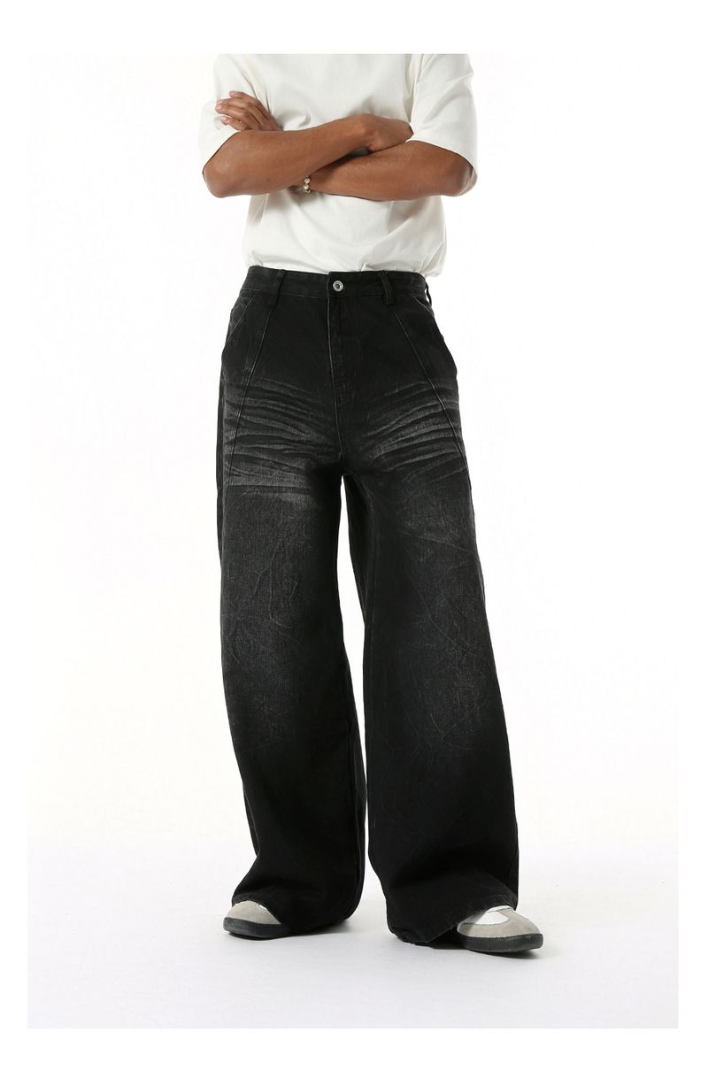 EF JEANS | Denim lavato con maniche a gatto, gamba larga e scesa, tendenza retrò americana, primavera 2025_voghion.com
