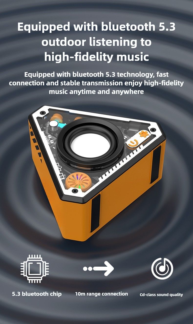 V2 Mini-Subwoofer, hohe Klangqualität, Bluetooth-Lautsprecher, tragbarer Desktop-Stereo-Mecha, kleine Stahlkanone_voghion.com