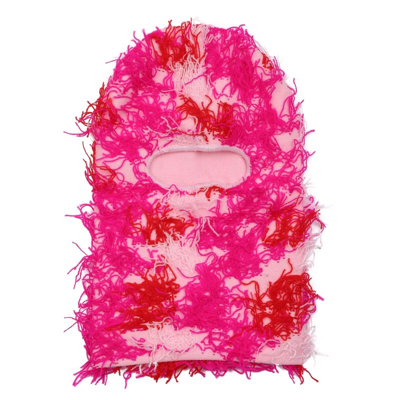 Distressed Knitted Full Face Shiesty Mask Camouflage Knit Fuzzy Ski Balaclava_voghion.com