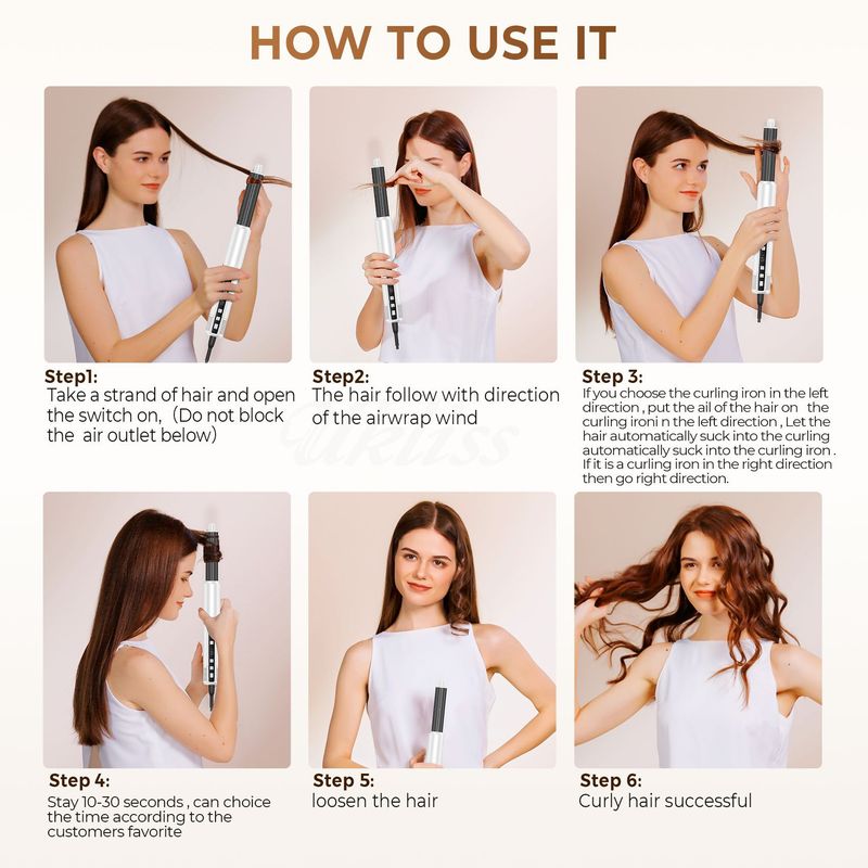 Naujas daugiafunkcis aštuonių viename sulankstomas karšto oro šukos buitinis greitaeigis bešepetis neigiamų jonų plaukų džiovintuvas plaukų tiesintuvas_voghion.com