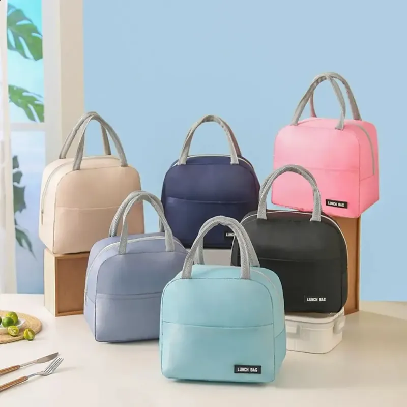 Portable Cooler Lunch Bag Suitable For Picnicking Children Student Travelers Foldable Breakfast Organizers Insulated And_voghion.com