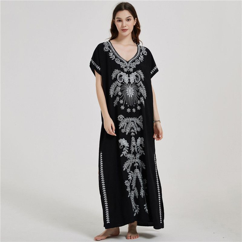 popolare copricostume da spiaggia ricamato in rayon da donna, stile abito ricamato, camicia di protezione solare per bikini al mare, 20 colori_voghion.com