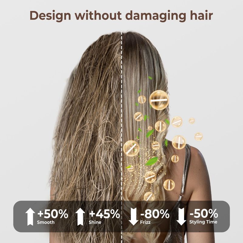 Nuovo pettine ad aria calda cinque in uno, asciugacapelli multifunzionale a ioni negativi per uso domestico, piastra per capelli, ferro arricciacapelli automatico_voghion.com