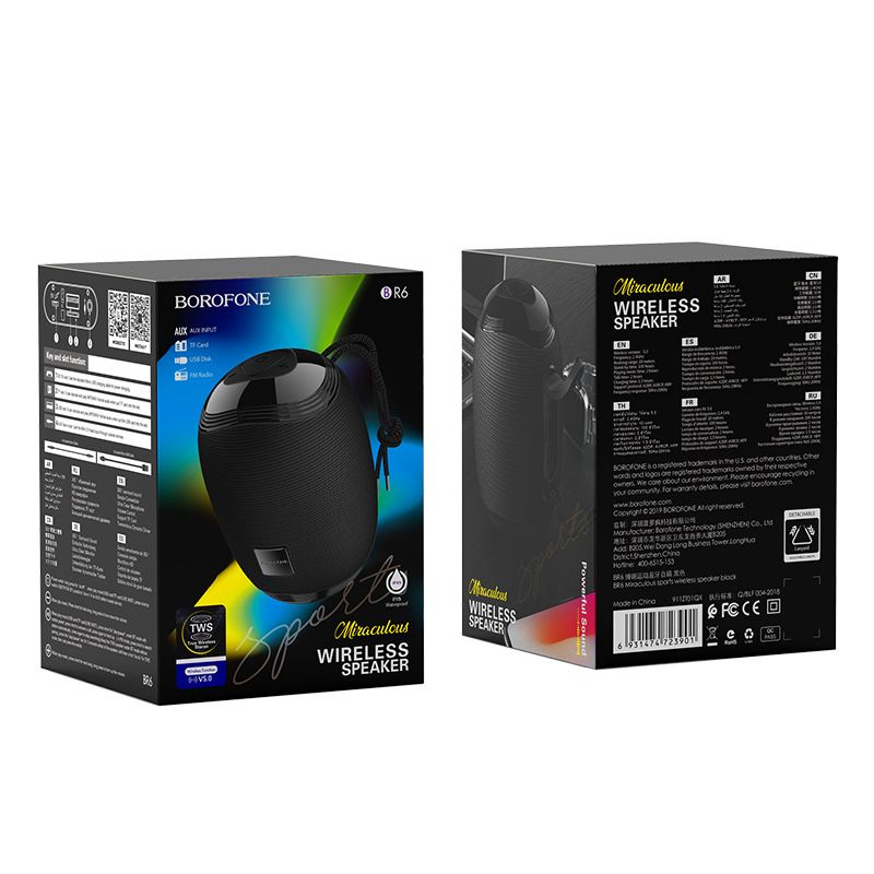Festival de musique BR6 sport Bluetooth haut-parleur circulaire bureau sans fil Audio appel TF carte nouveau_voghion.com