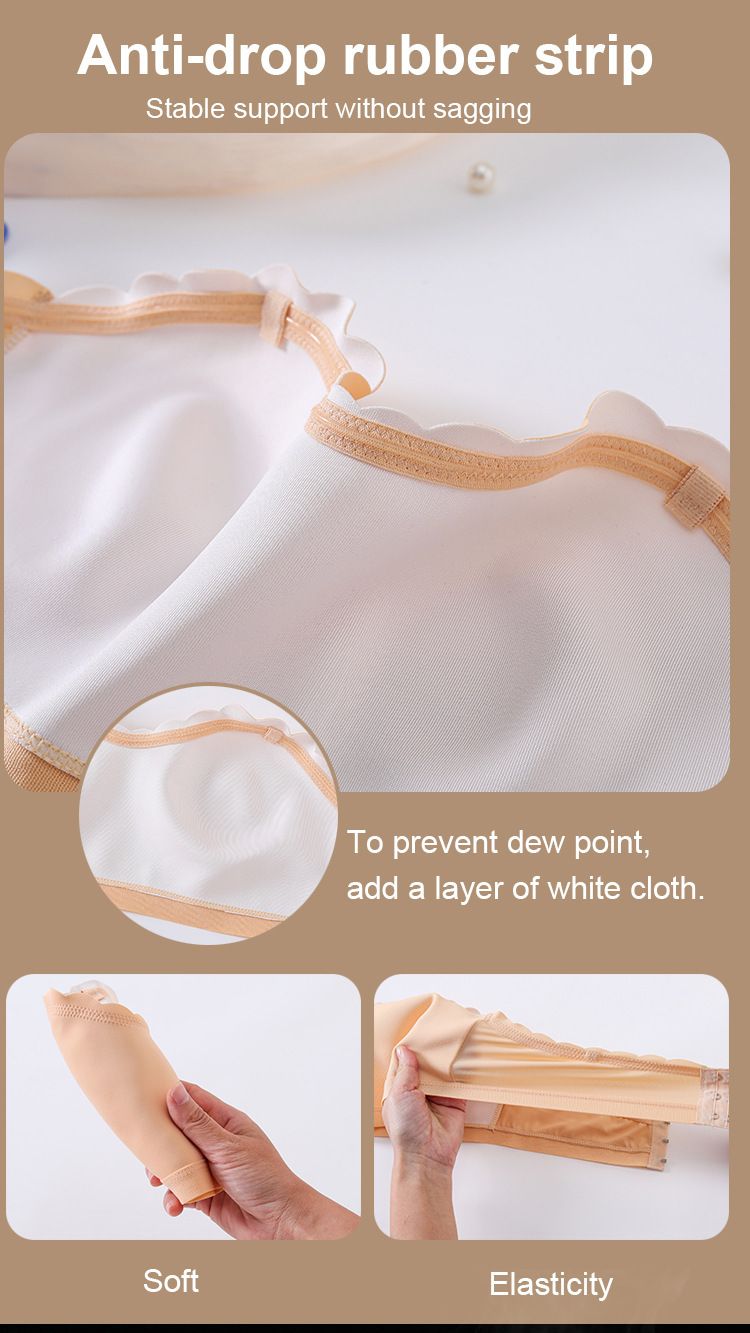 Sous-vêtements et vêtements de nuit Soutien-gorge sans bretelles antidérapant pour femme avec boucles dans le dos_voghion.com