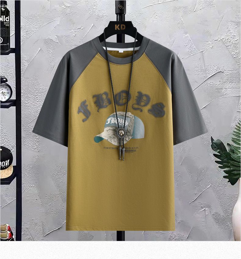 Men's Clothing Summer junior high school students pure cotton T shirt 12 16 years old boy short sleeved trousers suit 15 youth casual two piece suit_voghion.com