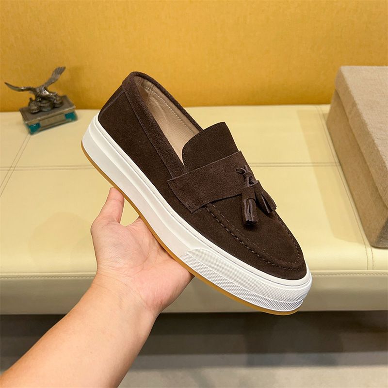 Herren 2025 Neue Slip-On-Schuhe aus echtem Leder, lässig, trendig, modisch, niedrige Schuhe_voghion.com