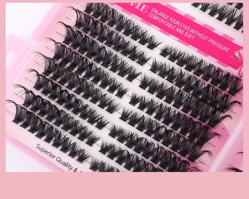 Beauty Essentials False Eyelash Extension Set Single Cluster 592 Clusters 30+40+50+60+80+100d Eyelashes_voghion.com