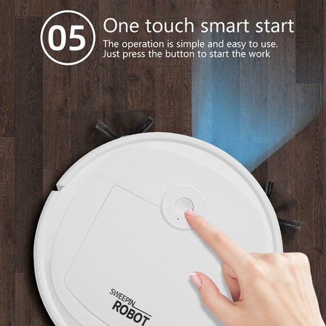 Robotic Vacuum Intelligent Low Noise Floor Sweeper Dust Catcher Carpet Cleaner_voghion.com