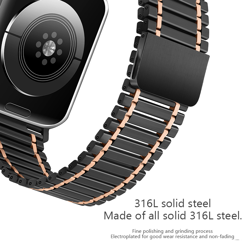Metall Magnéitarmband fir Apple Watch Ultra Band 49mm Serie 8/7 41mm 45mm Stolarmband Iwatch 6 SE 5 4 3 38mm 40mm 42mm 44mm_voghion.com