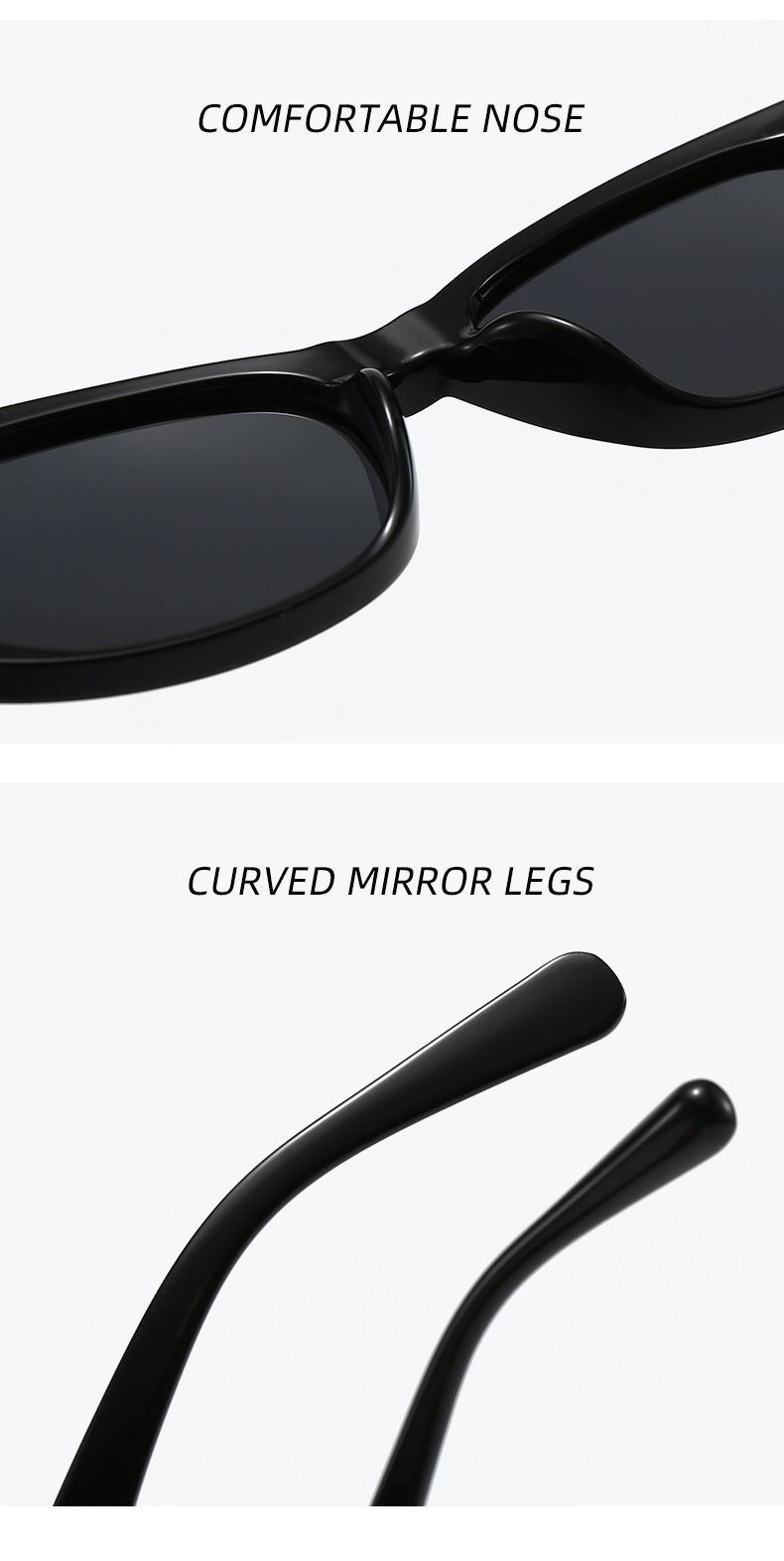 New High-end Metal Chain Fashionable Personalized Polarized With Small Frame Cat Eye Trendy Women's Sunglasses 5129_voghion.com