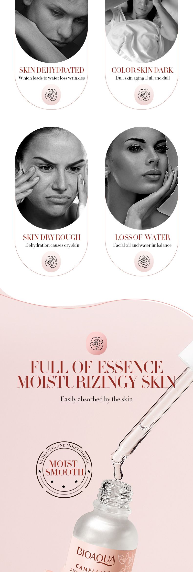 BIOAOUA Camellia Antioxidant Nourishing Serum, Moisturizing Skin Serum_voghion.com