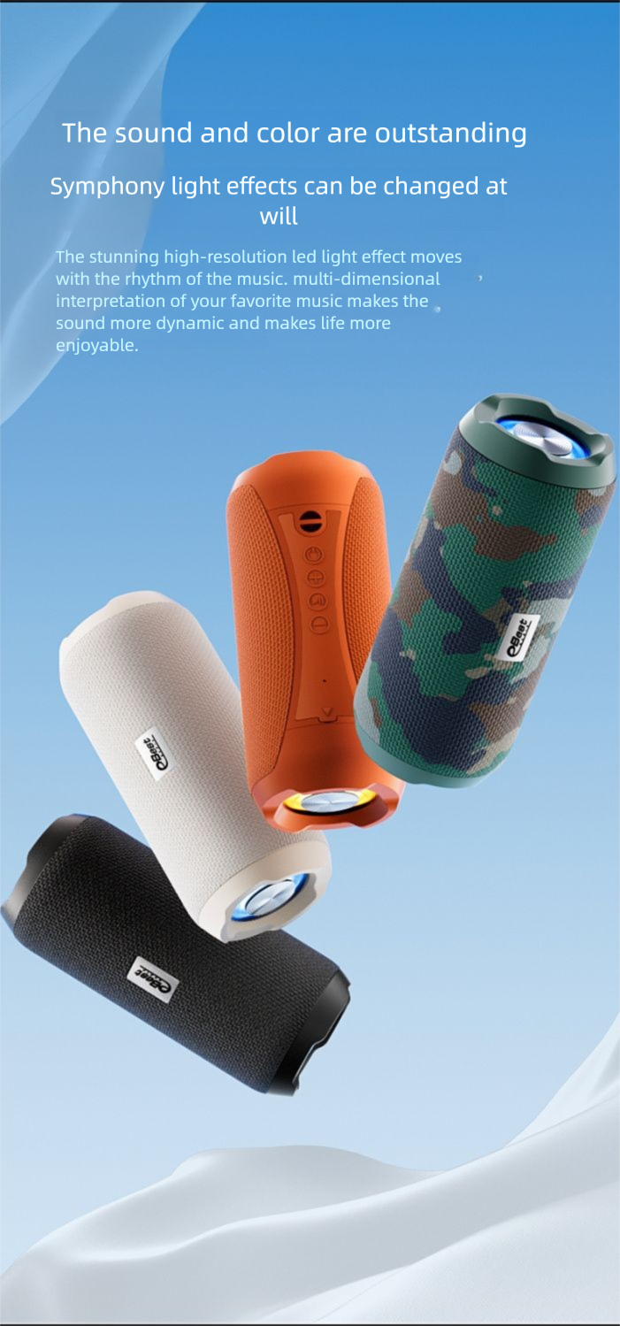 Kablosuz Bluetooth Açık Hava Taşınabilir Bas Küçük Top Büyük Ses Yüksek Ses Kalitesi Uzun Pil Ömrü Bisiklet Koşu_voghion.com