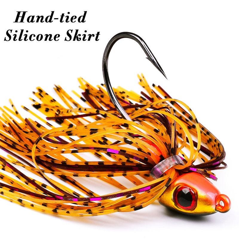 Tassel Sequin Mustache Spinnerbaits Anti-Hook Bottom Lure Lead Head Hook_voghion.com