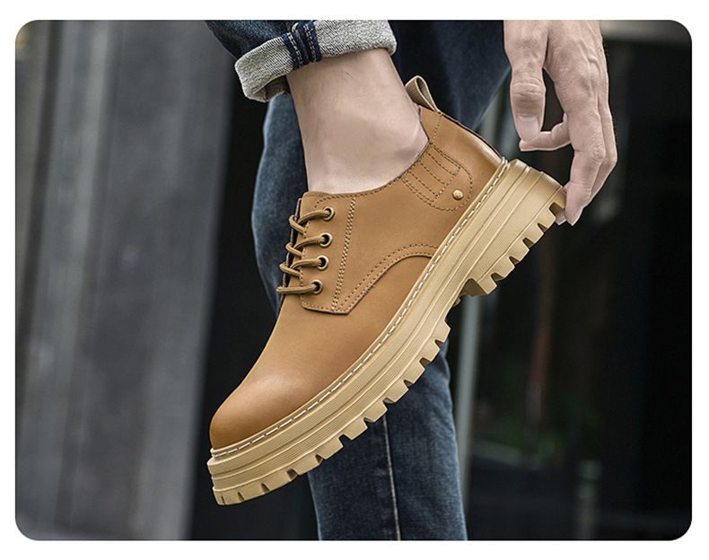 Herren-Low-Top-Schuhe, Freizeitschuhe, Lederschuhe mit großem Schaft, Herrenschuhe_voghion.com