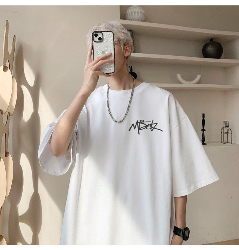 Maglietta a maniche corte da uomo, taglie forti, estiva, casual, ampia, con scollo rotondo e mezza manica, semplice e stampata._voghion.com