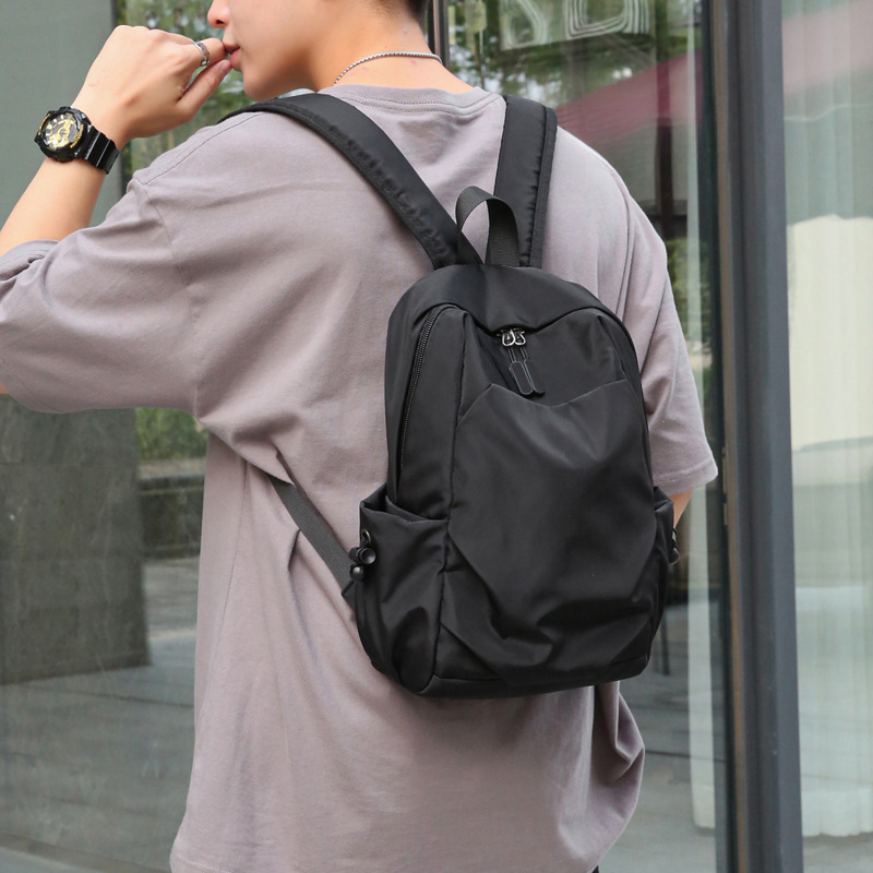 Mini mochila escolar ligera y de moda para hombre, mochila pequeña de viaje informal y sencilla_voghion.com