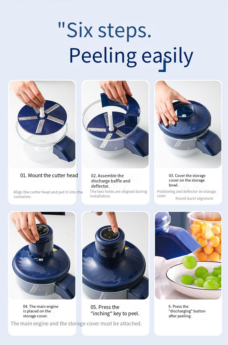 Pelador de uvas eléctrico automático para pelar frutas y verduras._voghion.com