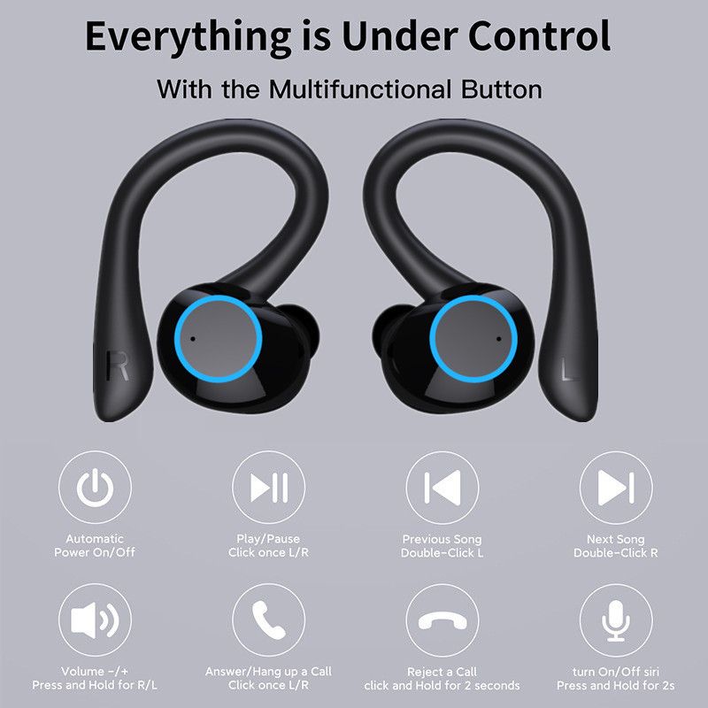 Draadloze 5.0 hoofdtelefoon Touch Control Sport waterdichte Bluetooth HiFi 9D Bass Stereo oortelefoon headset met microfoon_voghion.com