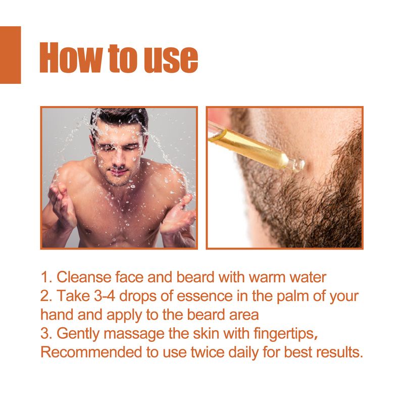 Powerful Beard Growth Oil for Faster and Thicker Hair Growth, Nourishing and Moisturizing Formula for Men_voghion.com