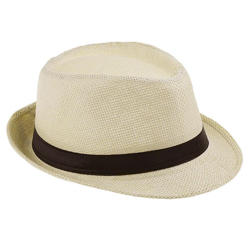 Muoti Ranta Aurinko Pestävä Jazz Kontrasti Kesäloma Värien Yhteensopiva Trendikäs Retkeily Fedora Hattu Aikuisille_voghion.com