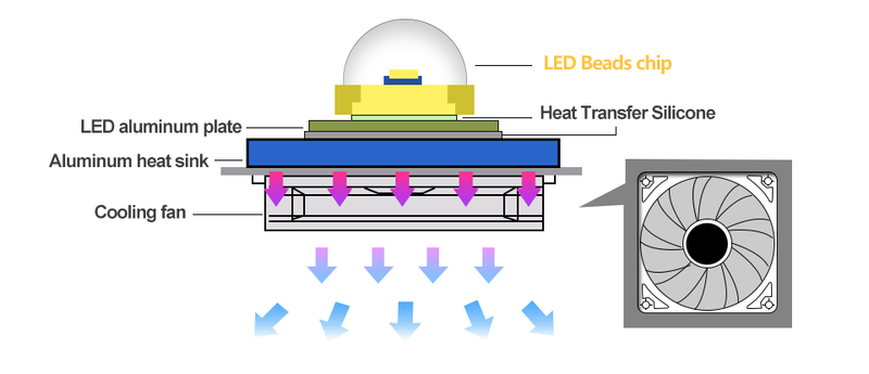 COB-Chip-LED-Wachstumslicht, Phyto-Lampe, AC 220 V, 110 V, 50 W, 30 W, 20 W, volles Spektrum, kein Treiber für das Wachstum von Blumensämlingspflanzen erforderlich_voghion.com