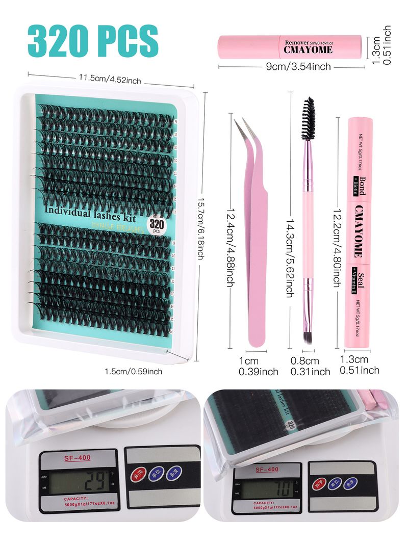 Cross border new 30D100D thick single cluster false eyelashes set 9 16mm curling DIY segmented eyelashes_voghion.com