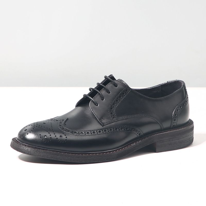 ShoeVault Dropshipping/Scarpe da uomo in pelle bovina retrò casual da lavoro formali da sposa in stile brogue britannico_voghion.com