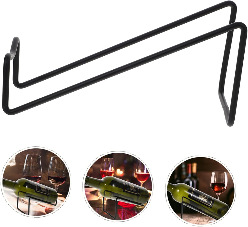 6.8 Inch Simple Vertical Wine Rack Decorative Wine Storage Rack Iron Material Restaurant Home_voghion.com
