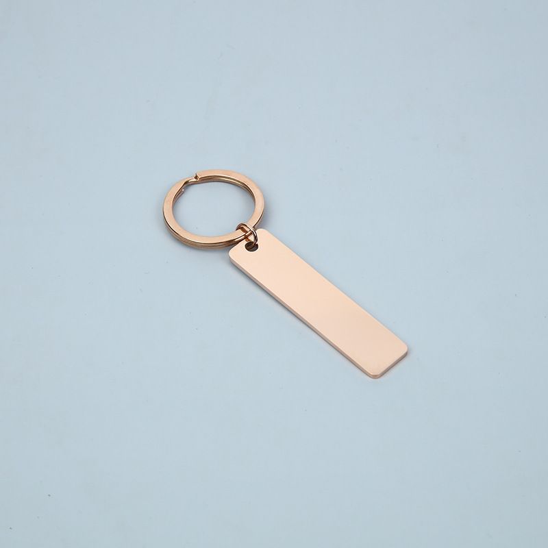 Stainless Steel Keychain Pendant Cross-border Engravable Keychain Tag Holiday Gift Metal Keychain Hanging Ornaments_voghion.com