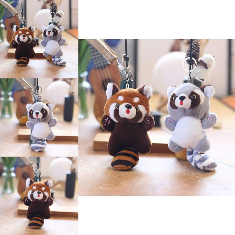 Adorable Cute Plush Raccoon Keychain Pendant Soft Stuffed Toy For Bags Accessories And_voghion.com