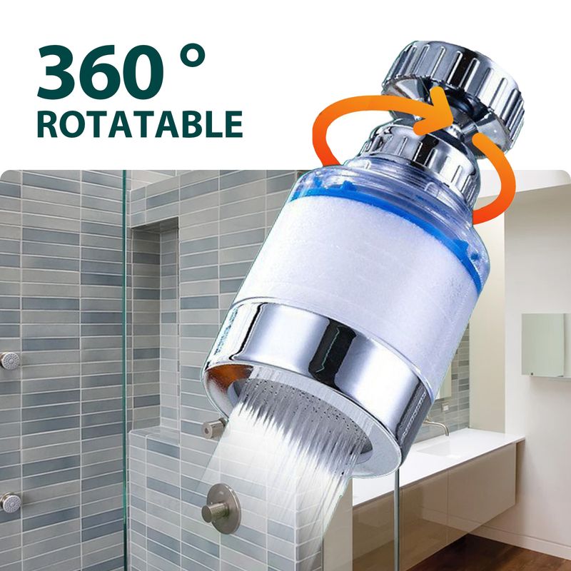 Jue-Fish Universal High Performance Shower Filter, 360° Rotating Head Filter Shower Water Kitchen Home Water Purifier_voghion.com