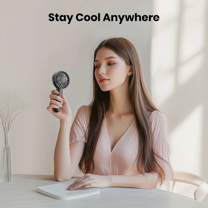 1200 mAh USB wiederaufladbarer Mini-Handventilator, tragbarer Taschenformat, kleiner Make-up-Wimpernkühler für Mädchen im Freien_voghion.com