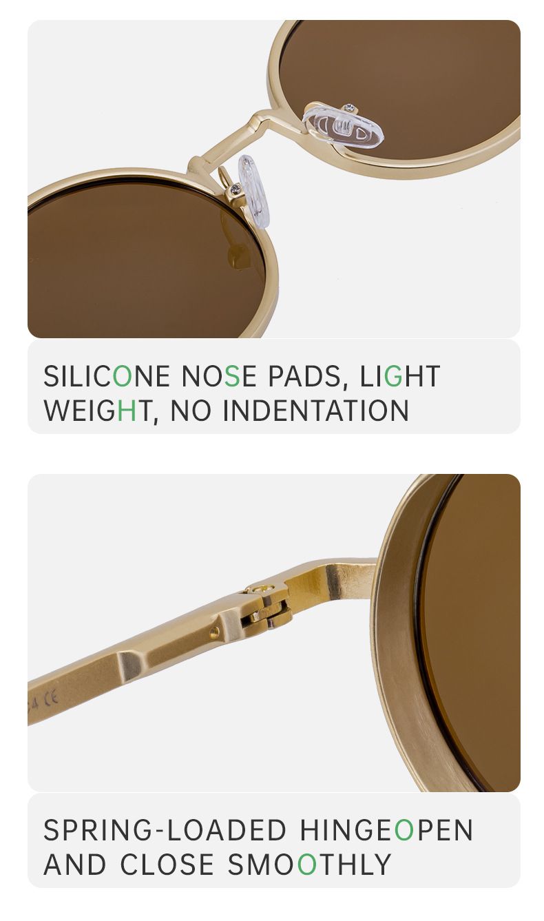 Neue Mode Runde Rahmen Sonnenbrillen Für Männer Retro High-End Sonnenbrillen Männer_voghion.com