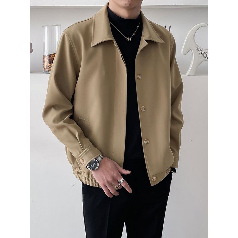 Nova jaqueta casual masculina de primavera e outono com design solto e moderno, versátil e de nicho_voghion.com