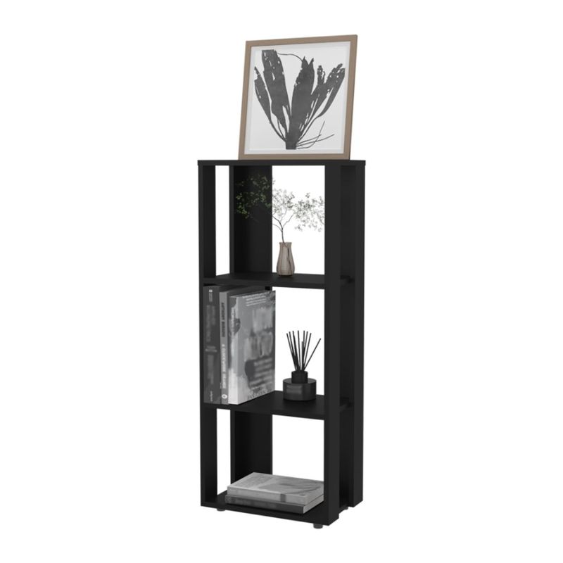 MOBILI Libreria aperta nera con contenitore Modoc FM Melaminico_voghion.com