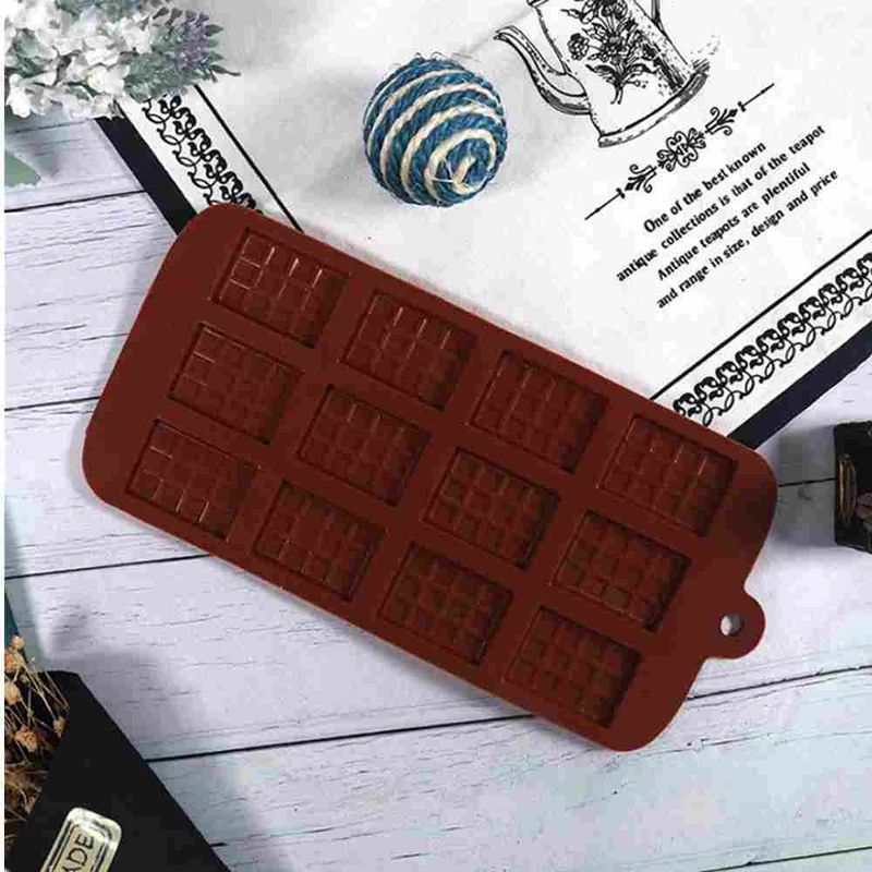5Pcs 12 Cell Cavity Mini Chocolate Bar Candy Professional Silicone Mould Decor Cake_voghion.com