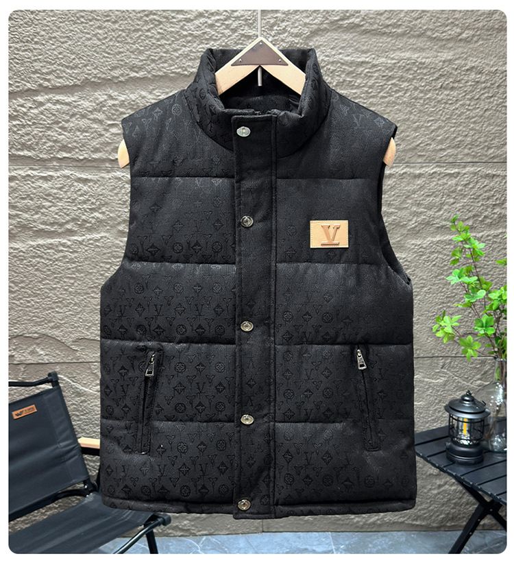 Chaleco acolchado unisex: capa de invierno a juego para parejas (tallas L-4XL, relleno de algodón, básico para ropa urbana)_voghion.com