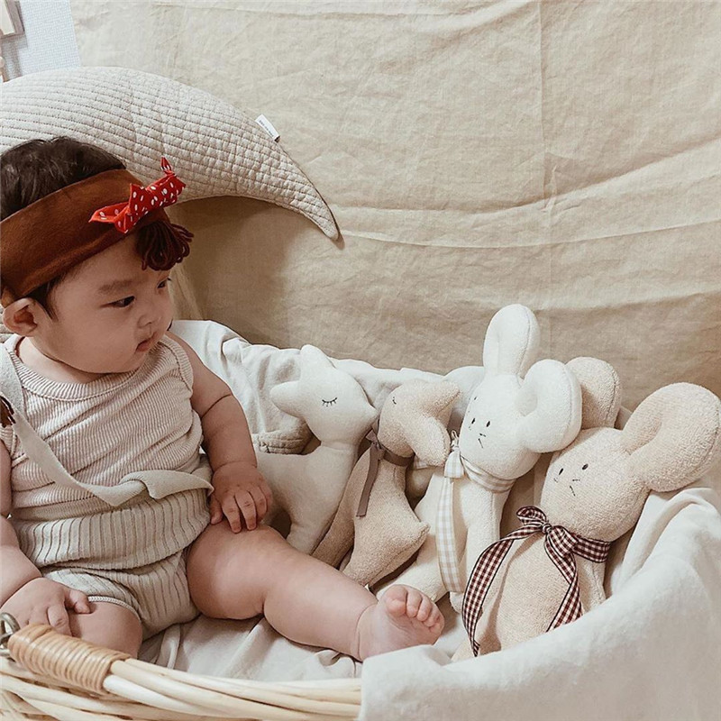 Beruhigendes Baby-Schlafspielzeug, kleine Bärenmaus, Bambi-Hirsch, Kindergeschenkpuppe_voghion.com