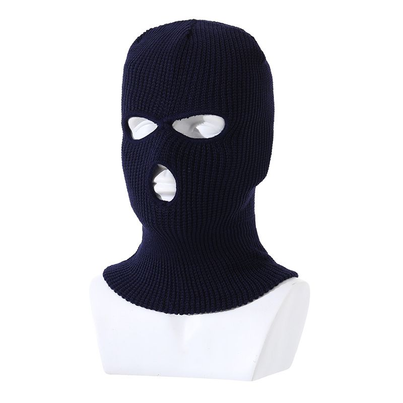 Winter warme stricken Balaclava Hut Stricken Kopf Drei-Loch-Mütze Ski-Maske_voghion.com