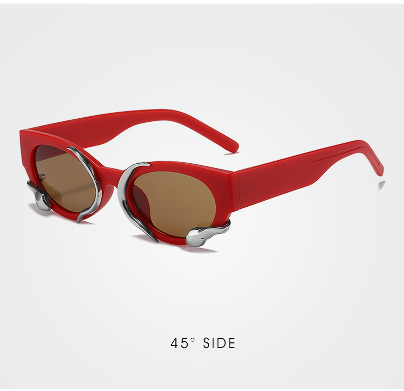 Unisex's sunglasses snake small frame sunglasses women's high-end steampunk cat-eye sunglasses_voghion.com