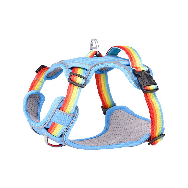 Coleira anti-fuga para cachorro, coleira de pelúcia para gato, colete para passear com cachorro, estilo bichon frisé, arnês para áreas externas_voghion.com