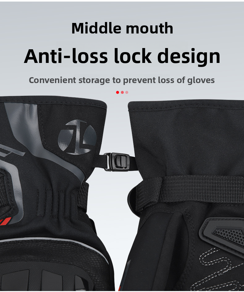 JCCA Winter-Motorradhandschuhe für Damen und Herren – wasserdicht, winddicht, fleecegefüttert, kältebeständig_voghion.com