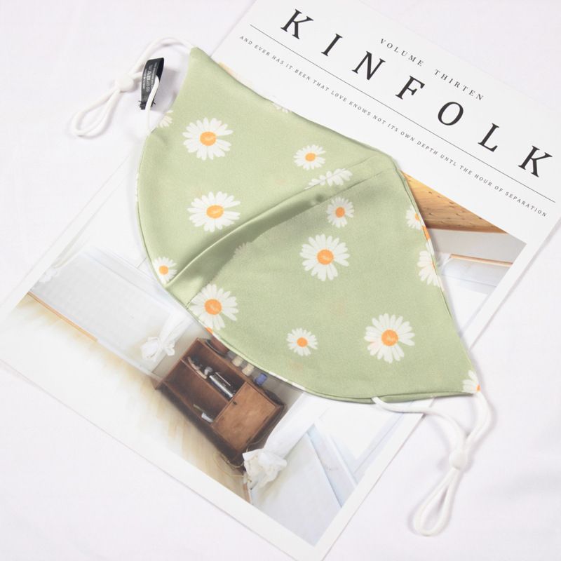 Masque anti-poussière d'automne lavable et réglable en tissu floral à la mode avec double couche_voghion.com